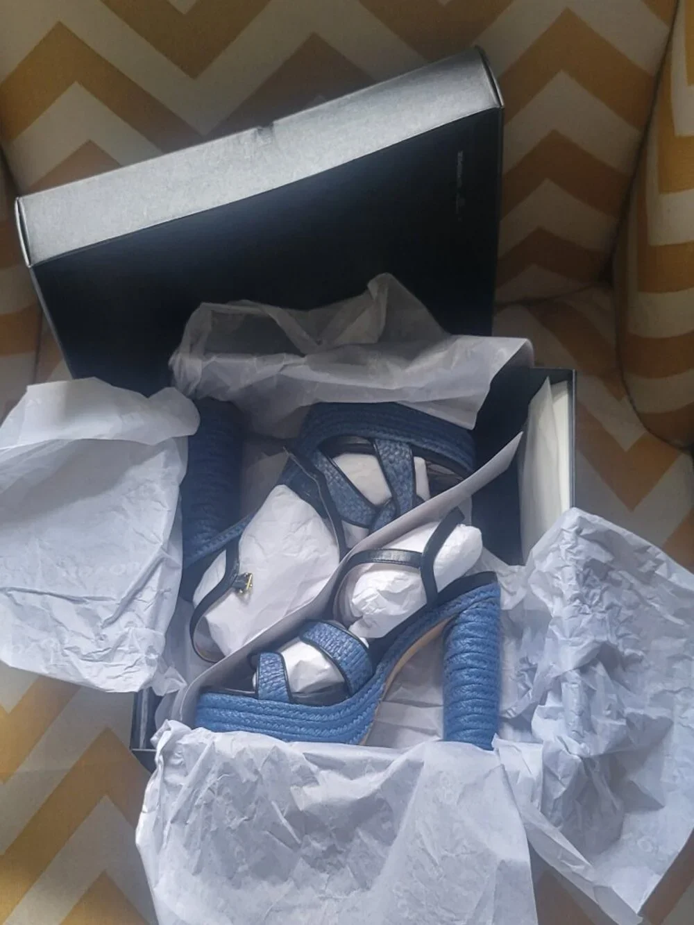 Coach Talina Sandal - Washed Chambray/Black